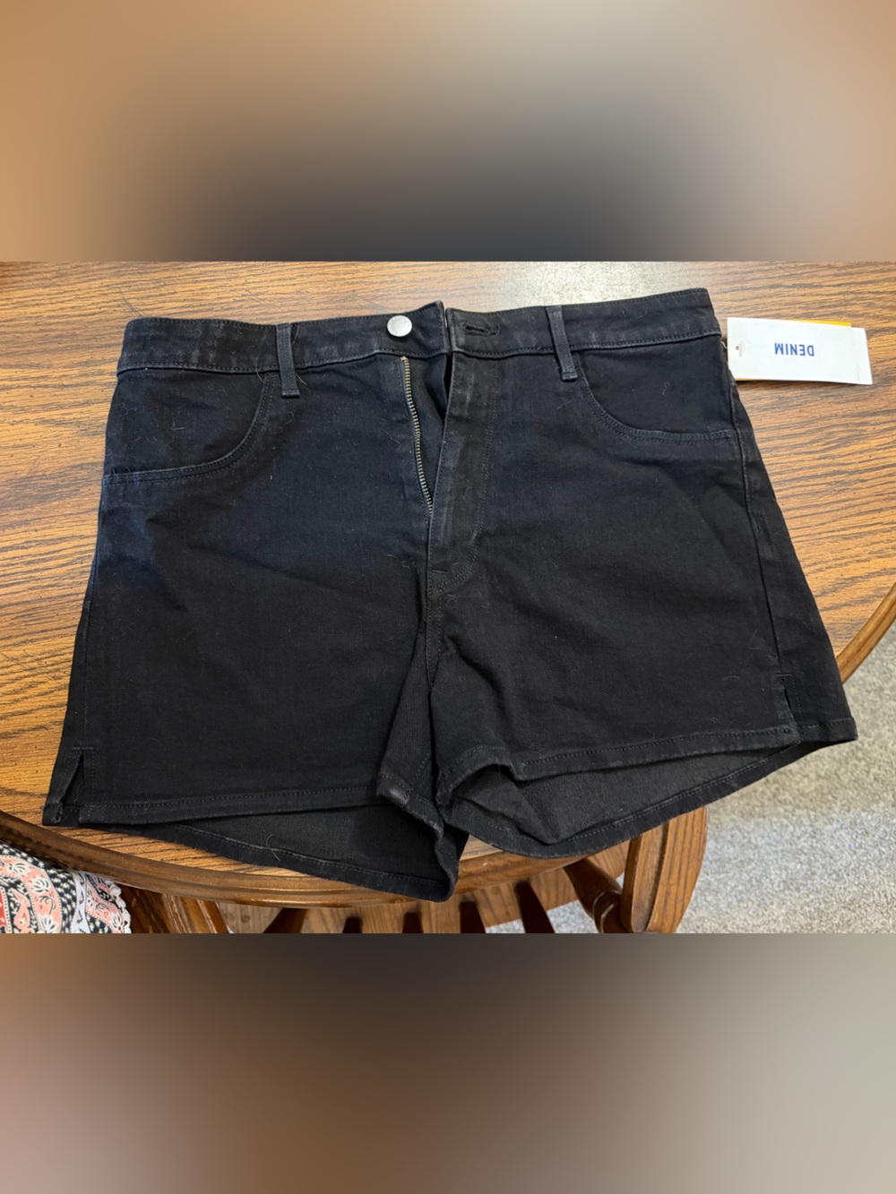 Black Denim Women's Shorts